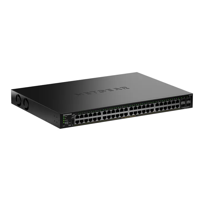 NETGEAR S350 Series 48-Port Gigabit Ethernet PoE+ Smart Managed Essentials Switch mit 4 Dedicated SFP Ports