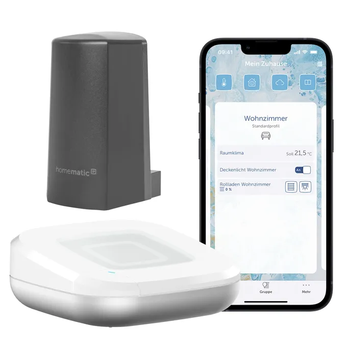 Homematic IP smarte Wetterstation Temperatur + Luftfeuchtigkeit mit Access Point