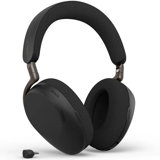 Jabra Evolve3 85 UC Schwarz Kabelloses Bluetooth-Headset inkl. USB-C Dongle, ANC (Aktive Geräuchunterdrückung)