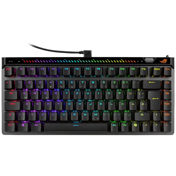 ASUS ROG Falchion Ace 75 HE Schwarz – Kabelgebundene Gaming-Tastatur, 75% Tastatur-Layout, Hot-Swap-fähig, Rapid Trigger, 8000 Hz Abtastrate