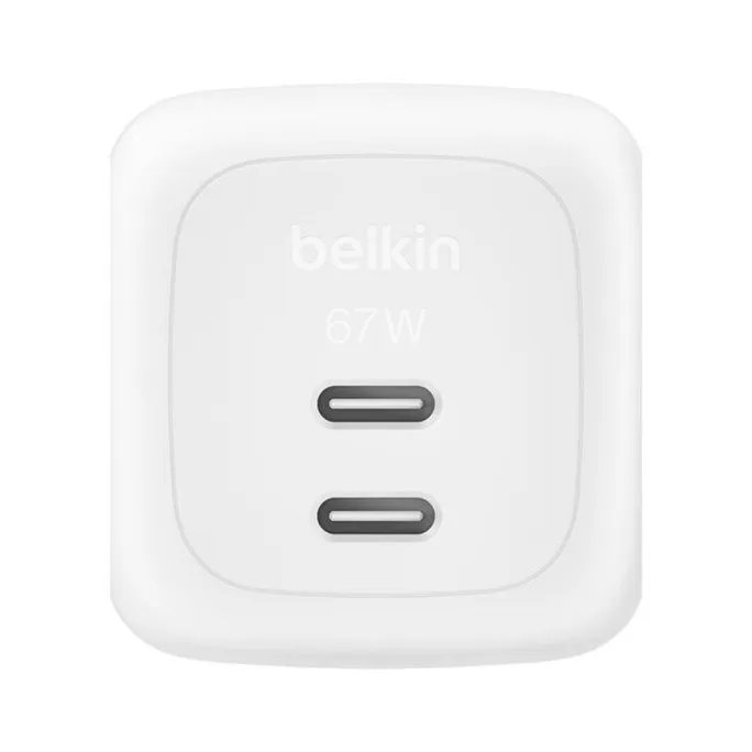 Belkin Dual USB-C Ladegerät Power Delivery und PPS (67 W) weiß