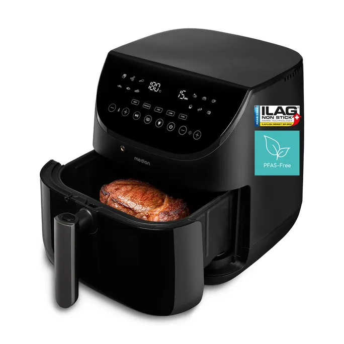 Medion MD 13060 X20 XXL Heißluftfritteuse 6,6l schwarz