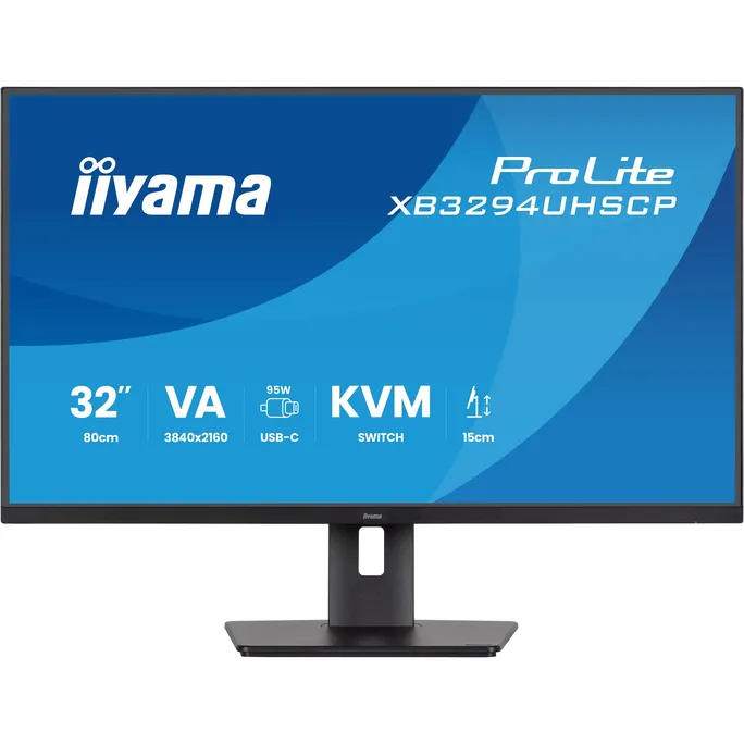 iiyama ProLite XB3294UHSCP-B1 32 Zoll 4K (UHD) VA LED 16:9 60 Hz Office Monitor DP/HDMI/USB-C PD95W