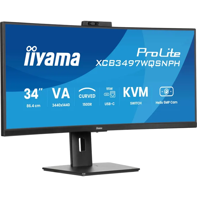 iiyama ProLite XCB3497WQSNPH-B1 34 Zoll UWQHD Curved VA LED 21:9 120 Hz Office Monitor