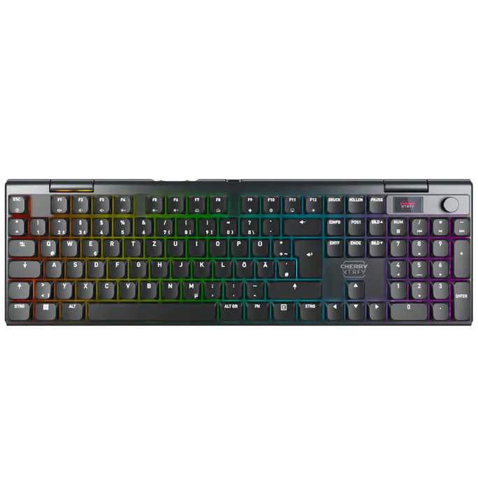 Cherry XTRFY MX 10.1 Tastatur kabellos / kabelgebunden (Funk / Bluetooth), Schwarz