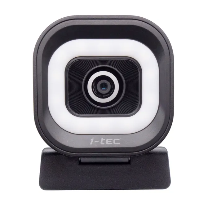 i-tec SOLOMON 700 Stream 4K Webcam USB-C/A, Ultra-HD-4K-Auflösung, Integriertes LED-Ringlicht, Autofokus