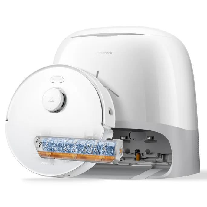 Roborock Qrevo Curv 2 FlowX Saug-/Wischroboter Wischsystem Absaugstation weiß