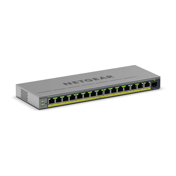 NETGEAR GS116EP 16-Port PoE+ Gigabit Ethernet Plus Switch mit PoE+ (180W) und 1 SFP Port