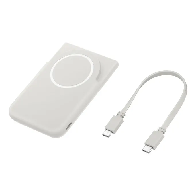 Samsung Induktive Powerbank Qi2 5.000 mAh 20 Watt, mit Magnet, grau,