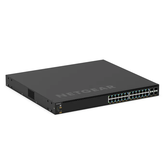 NETGEAR M4350-24G4XF (GSM4328)-24x1G PoE+ (648W base, up to 720W) and 4xSFP+ Managed Switch