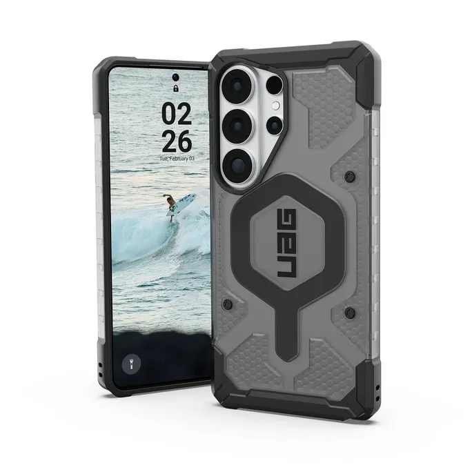 UAG Urban Armor Gear Pathfinder Case mit Magnet-Modul für Samsung Galaxy S26 Ultra ash (grau transparent)/schwarz