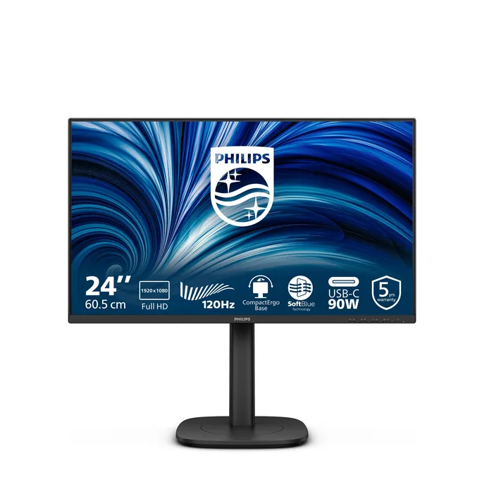 Philips 24B2U3301 23.8 Zoll Full HD IPS Office Monitor 16:9 120 Hz DP/HDMI/USB-C PD90W/LAN Docking
