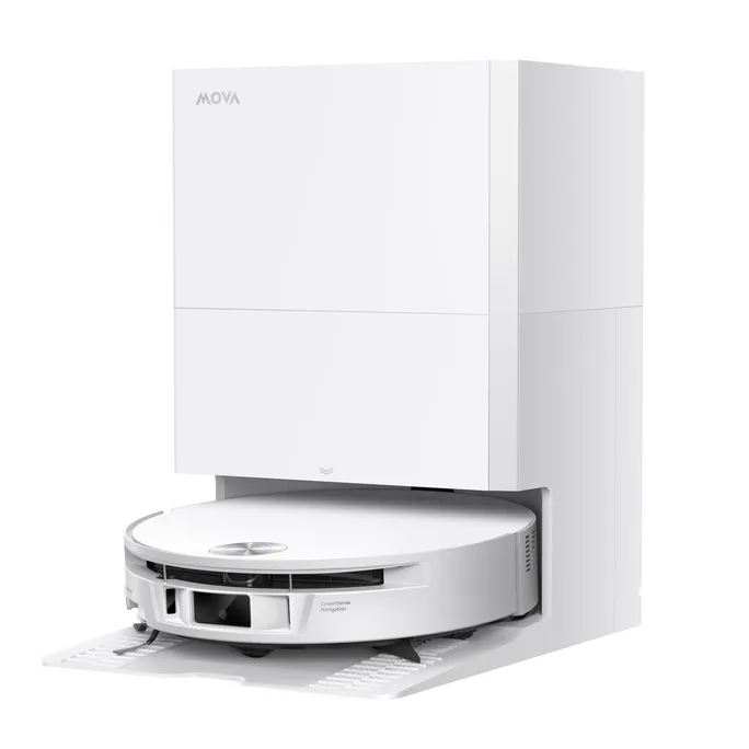 MOVA S70 Roller Saugroboter mit Wischfunktion 28.000 Pa mit Ladestation Weiß
