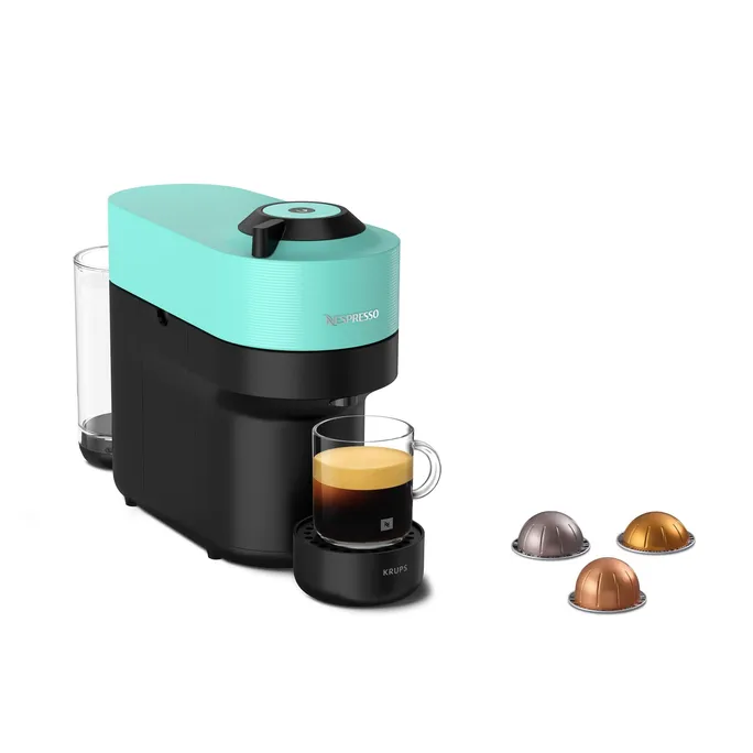 Kaffeekapselmaschine Nespresso VERTUO POP von Krups Aqua Mint