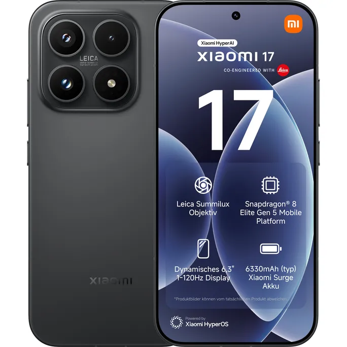 Xiaomi 17 12/512GB Dual-SIM schwarz, Android 16 Smartphone