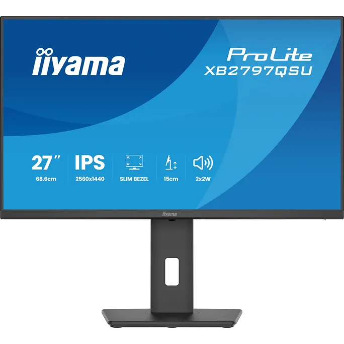 iiyama ProLite XB2797QSU-B1 27 Zoll QHD IPS 16:9 75 Hz Office Monitor DP/HDMI/USB-C