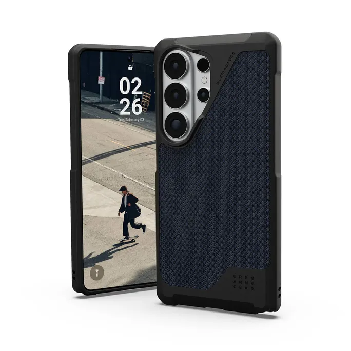 UAG Urban Armor Gear Metropolis LT Case mit Magnet-Modul für Samsung Galaxy S26 Ultra kevlar mallard (blau)