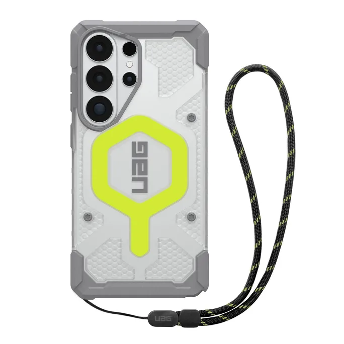 UAG Urban Armor Gear Bundle bestehend aus Pathfinder Case mit Magnet-Modul & Lanyard (abnehmbar) für Samsung Galaxy S26 Ultra active neon (transparent) & schwarz/graphite
