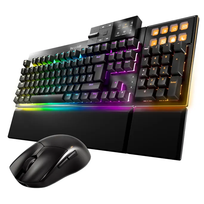 be quiet! DARK MOUNT Silent Linear Combo, Maus-Tastaturkombination, kabellos, Gaming, inkl. be quiet! Dark Perk Ergo