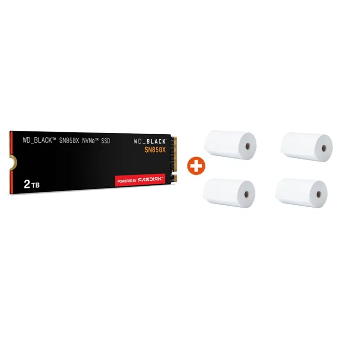 WD_BLACK SN850X NVMe SSD 2 TB M.2 2280 PCIe 4.0 + 4x Brother BDL-7J000102-058 Endlospapier