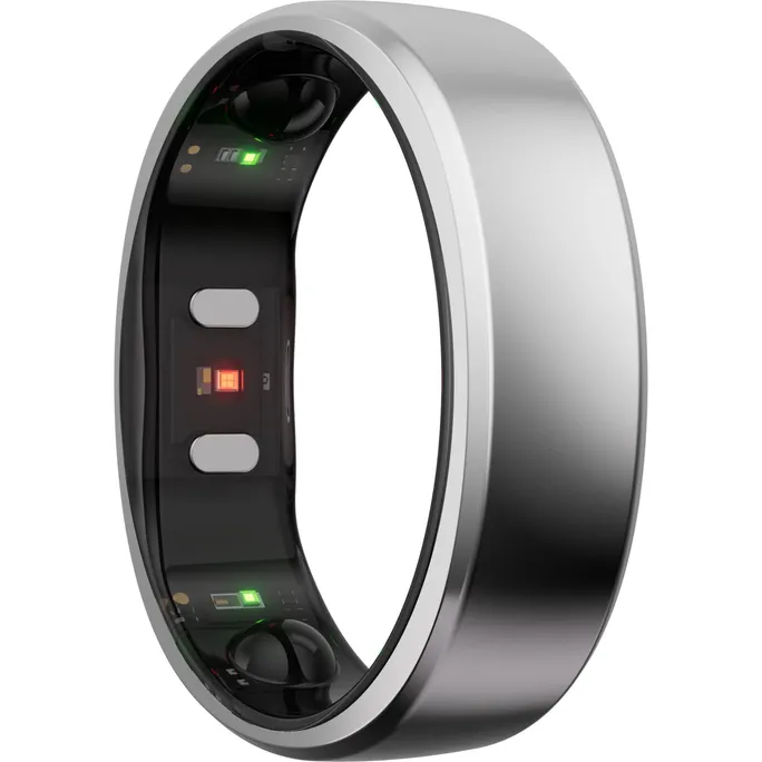 RingConn Smart Ring Gen2 für Frauen und Männer - Schlaf- und Fitness Tracking Wearable - Herzfrequenz - Zukunftssilber Größe 11