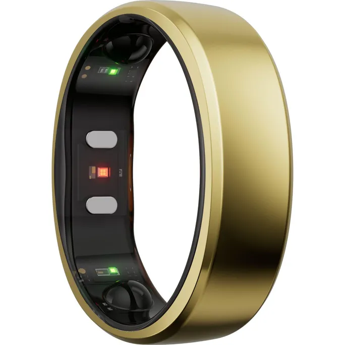 RingConn Smart Ring Gen2 für Frauen und Männer - Schlaf- und Fitness Tracking Wearable - Herzfrequenz - Königgold Größe 8