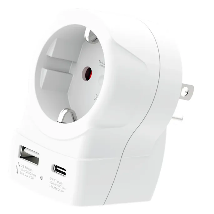 SKROSS Europa für USA USB AC20PD Reiseadapter mit USB 1.500284-E