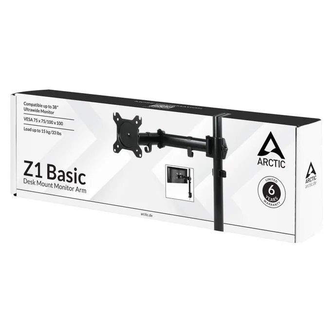 ARCTIC Z1 Basic Monitorarm Monitore bis zu 38 Zoll Tischbefestigung