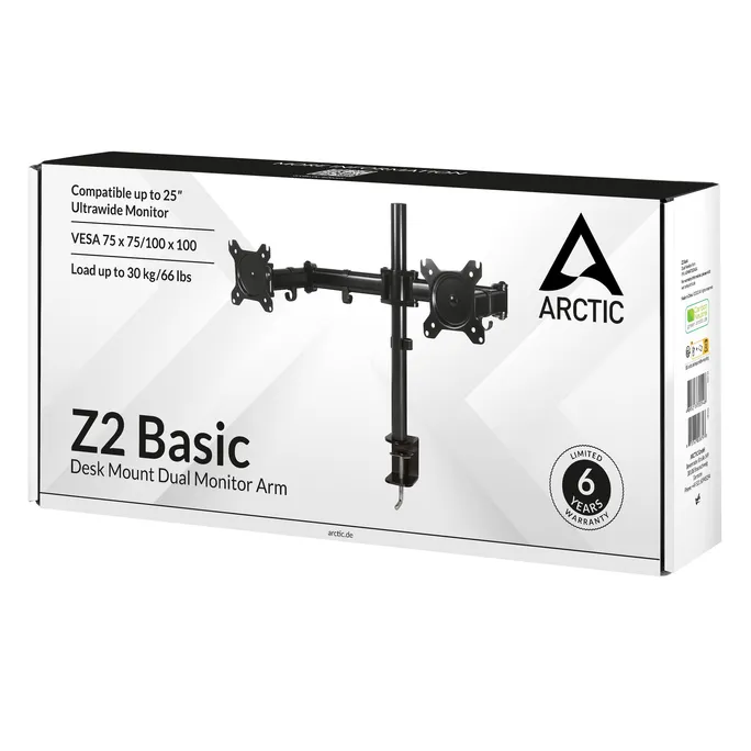 ARCTIC Z2 Basic Monitorarm Monitore bis zu 28 Zoll Tischbefestigung