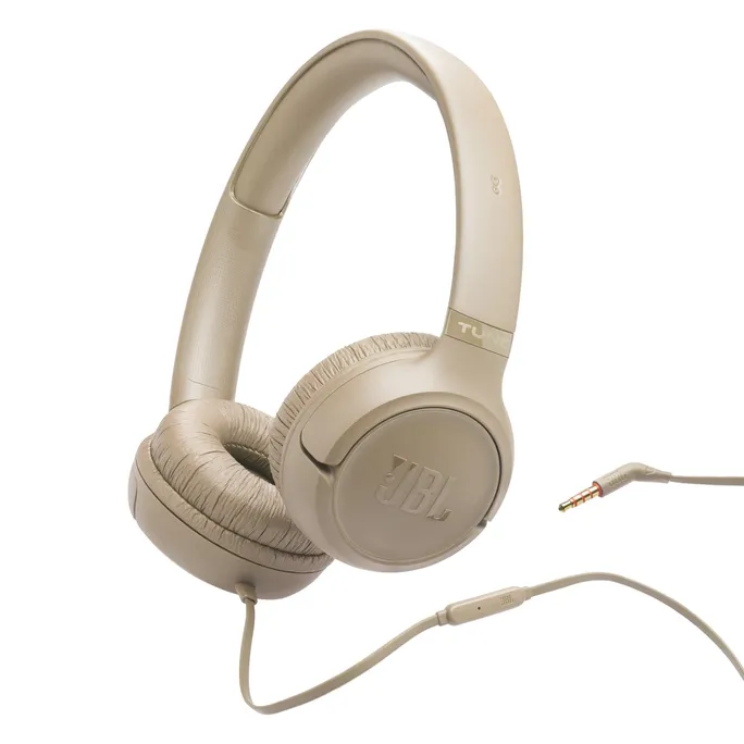 JBL TUNE 530 - kabelgebundener On-Ear-Kopfhörer Mikrofon beige