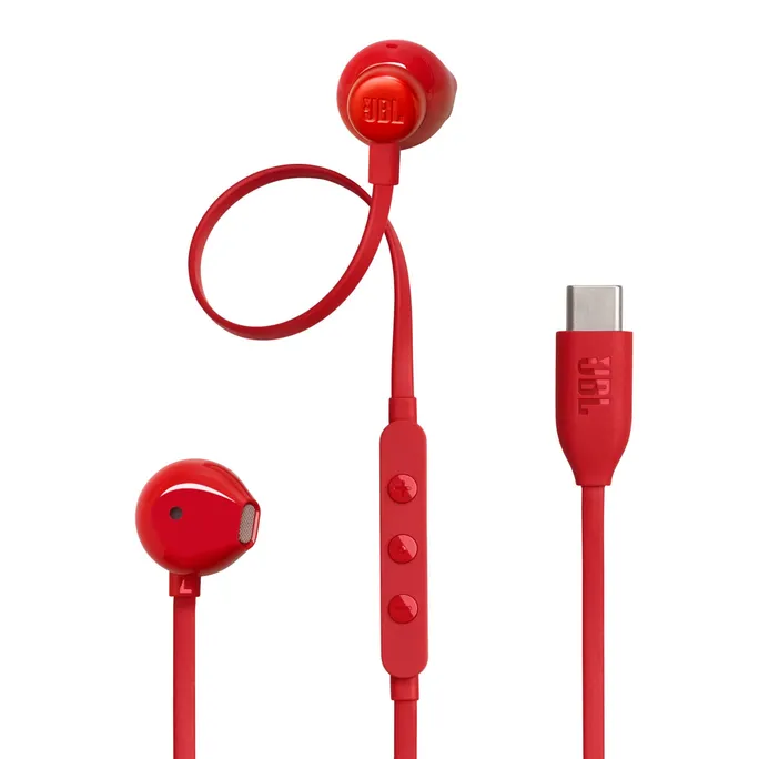 JBL Tune 305C,  In-Ear Wired USB-C Headphone High Resolution, rot