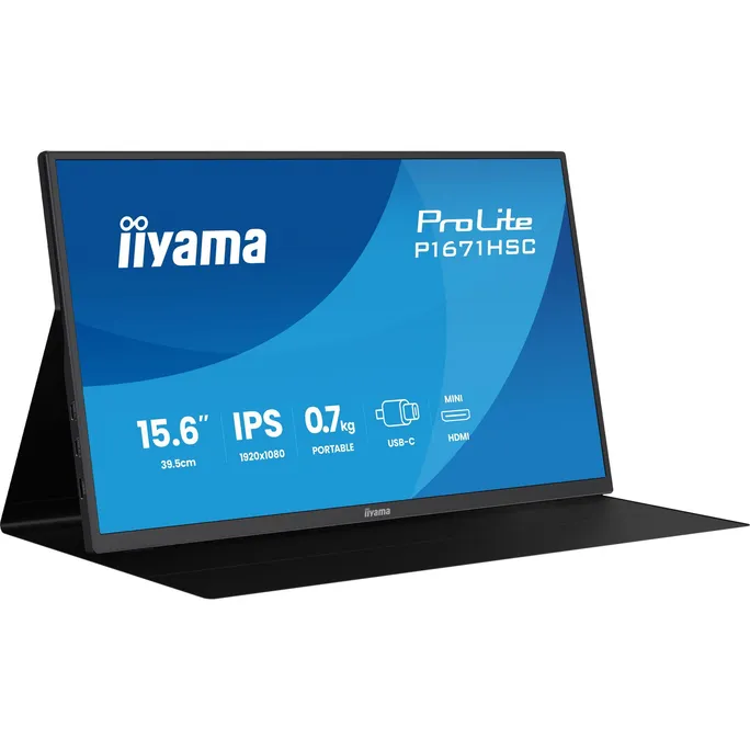 iiyama ProLite P1671HSC-B1 39,5cm (15,6") FHD IPS LED-Monitor Mini-HDMI/USB-C