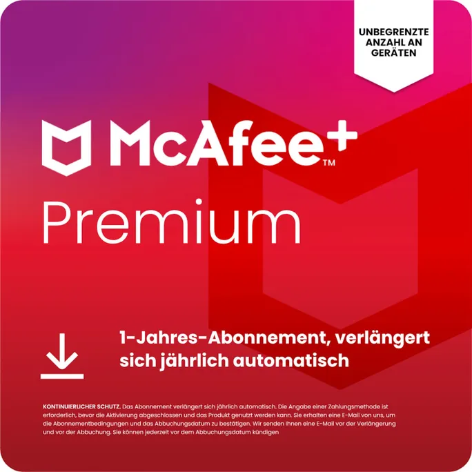 McAfee Plus Premium - Individual | Attach | Download & Produktschlüssel