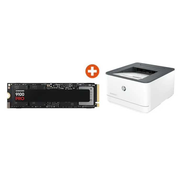Samsung 9100 PRO NVMe SSD 8 TB M.2 PCIe 5.0 VD-NAND TLC + HP LaserJet Pro 3002dw S/W-Laserdrucker