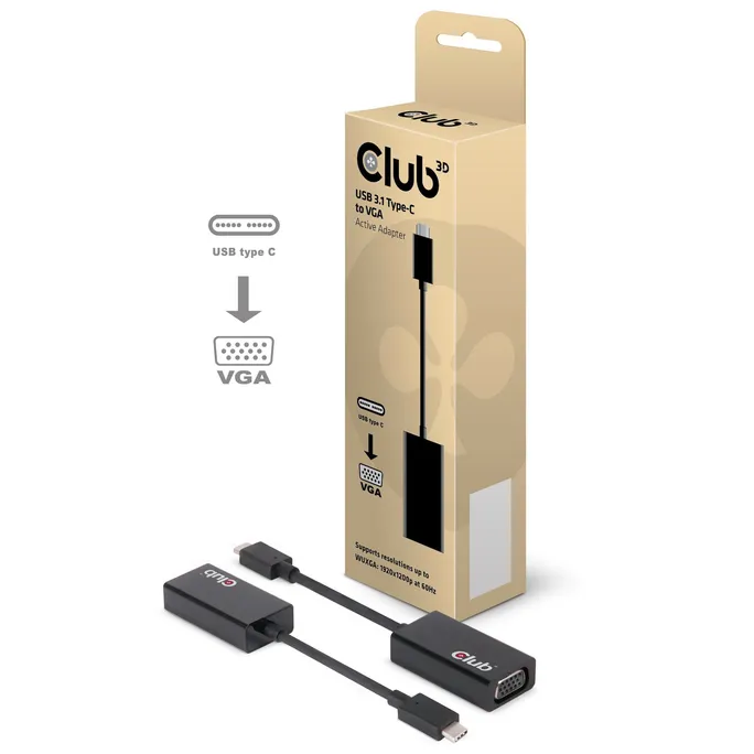 Club 3D CAC-1502 USB-C® / VGA Active Adapter