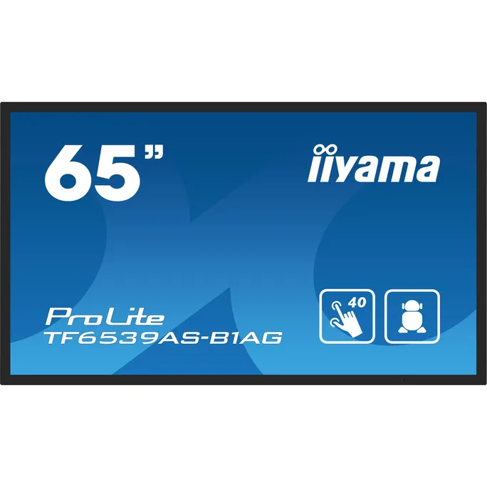iiyama ProLite TF6539AS-B1AG 65"/165.1cm 4K UHD Multi-Touch Monitor HDMI/DP