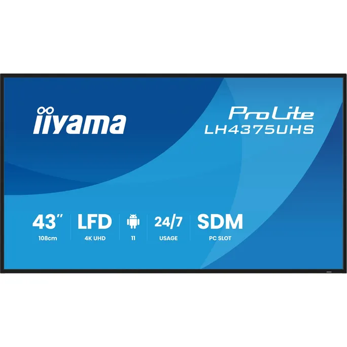 iiyama ProLite LH4375UHS-B2AG 108cm (42,5") 4K UHD Signage Monitor DP/HDMI/RJ45