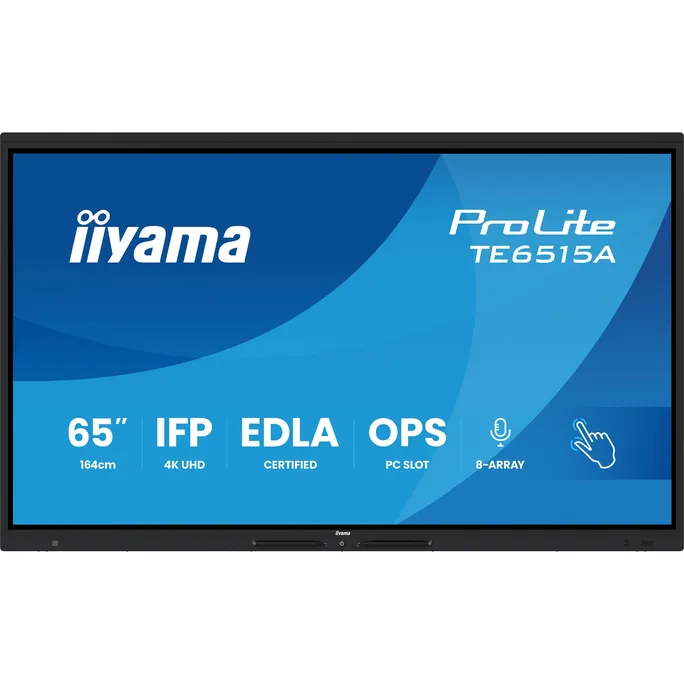 iiyama ProLite TE6515A-B1AG 163,8cm (64,5") 4K UHD Touch Monitor HDMI/DP/USB-C