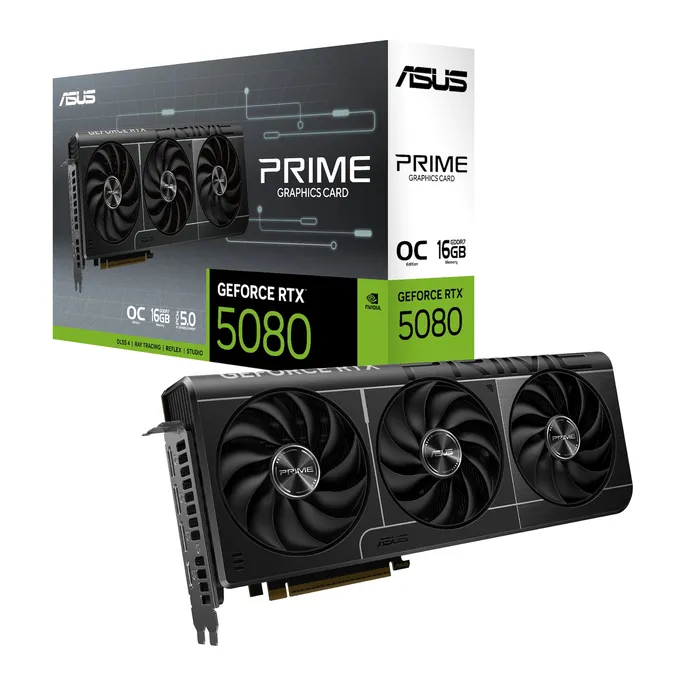 ASUS PRIME GeForce RTX 5080 OC PRIME-RTX5080-O16G-EVO Grafikkarte 16GB GDDR7, 1xHDMI, 3xDP