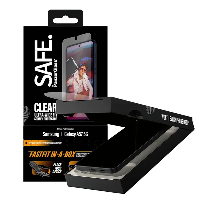 SAFE. by PanzerGlass® Displayschutz Samsung Galaxy A57 5G Ultra-Wide Fit m. FASTFIT IN-A-BOX