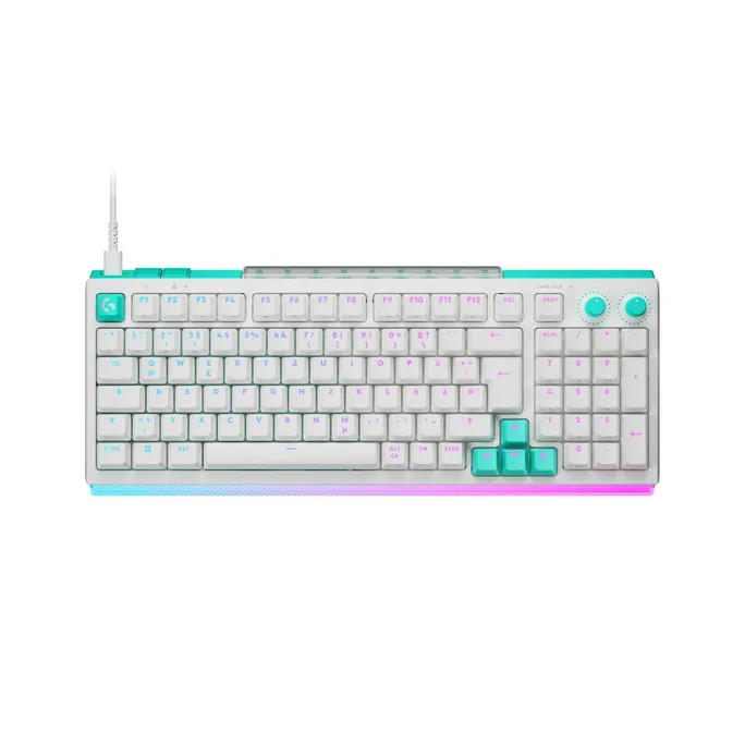 Logitech G G512 X 98 Gaming-Tastaur Weiß, Dual-Swap, RGB, kabelgebunden, 8000 Hz Abtastrate