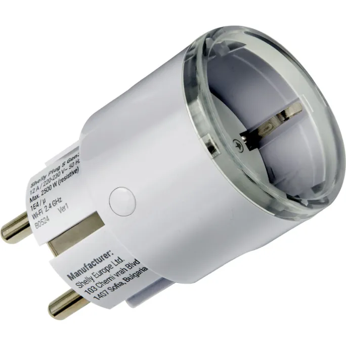 Shelly Plug S Gen3 white Smarter Zwischenstecker 12A Messfunktion WLAN Matter BT weiß