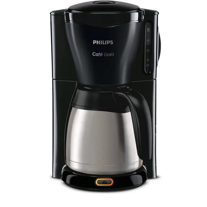 Philips HD7544/20 Café Gaia Kaffeemaschine mit Thermoskanne silber/schwarz