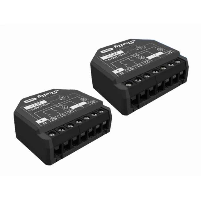 Shelly 2PM Gen3 Unterputz Relais max 16A 2 Kanal WLAN, Bluetooth, Smart-Schalter 2er Pack