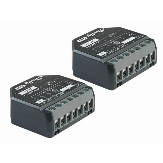 Shelly 2PM Gen4 Unterputz Relais max 16A 2 Kanal WLAN, Bluetooth, Matter, Zigbee Smart-Schalter 2er Pack