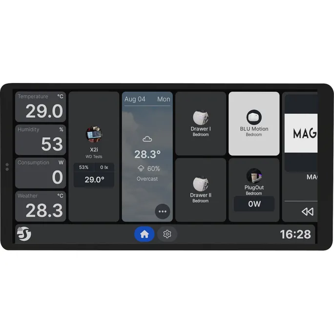 Shelly Wall Display X2i Black Smart-Home-Bedienpanel 6,95"