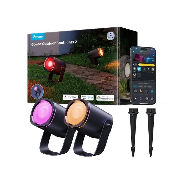 Govee RGBICWW Outdoor Spotlights 2-Stück