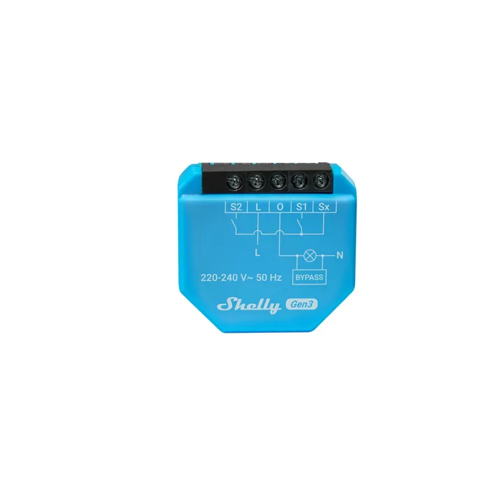 Shelly 1L Gen3 ohne Neutralleiter inkl. Bypass WLAN BT Unterputz