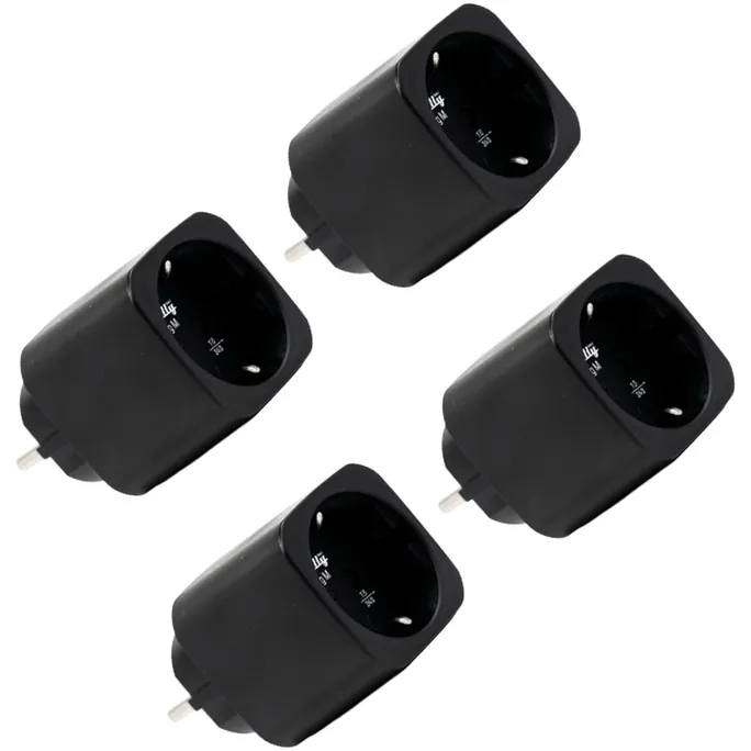 Shelly Plug M Gen3 Black Smarter Zwischenstecker BT WLAN 4er Set schwarz
