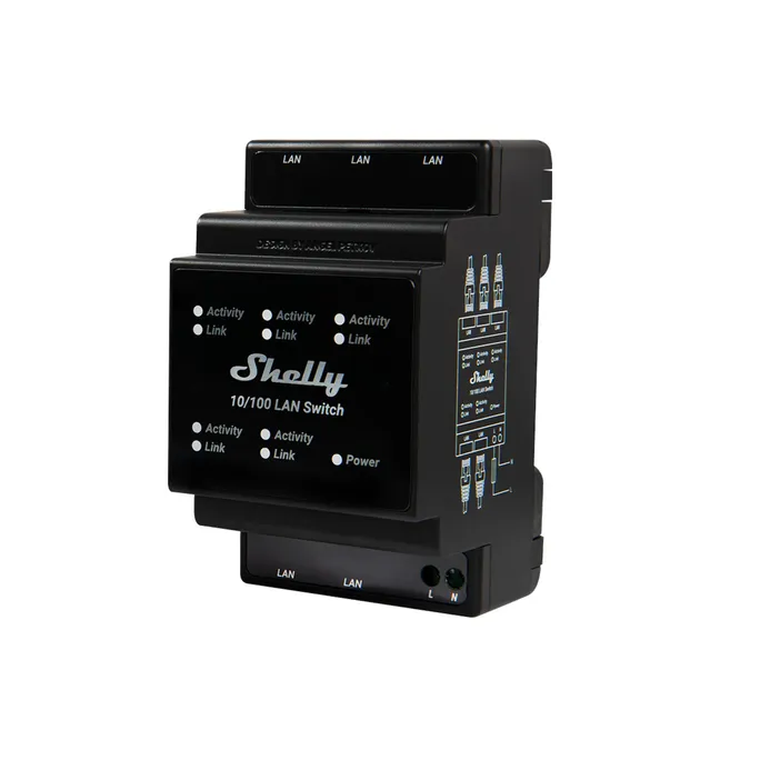Shelly LAN Switch 5 Ports (10/100 Mbit) schwarz